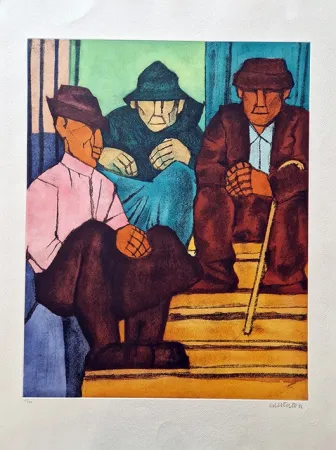 エッチング Cantatore - Gente del sud.