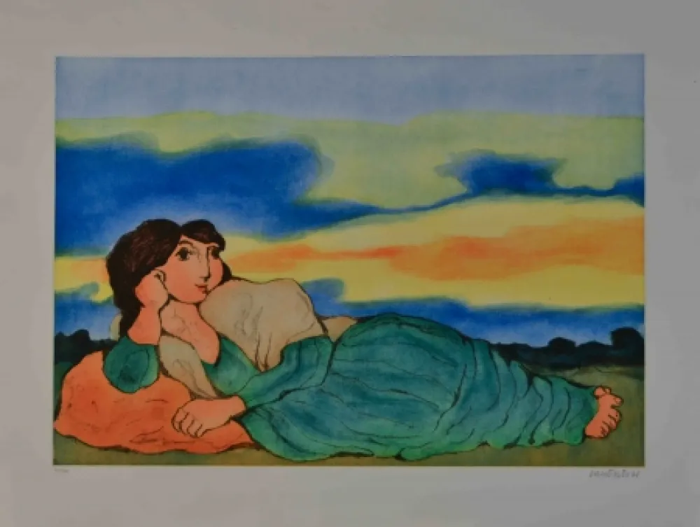 シルクスクリーン Cantatore - Odalisca