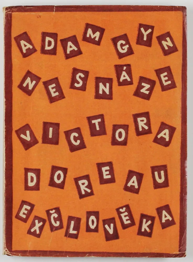 リノリウム彫版 Capek - Nesnáze Victora Doreau Exčlověka