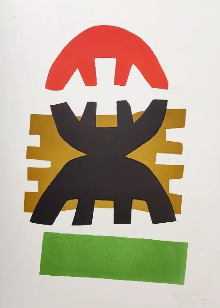 リトグラフ Capogrossi - Biglietto di auguri per la Galerie im Erker