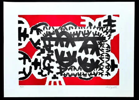 技術的なありません Capogrossi - Giuseppe Capogrossi (1900–1972) - Linocut on paper - 1958