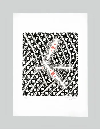 リトグラフ Capogrossi - Giuseppe capogrossi (1900–1972) - Lithography on Fabriano paper - 1957