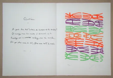 リトグラフ Capogrossi - Hommage à Jean Cassou, 1971