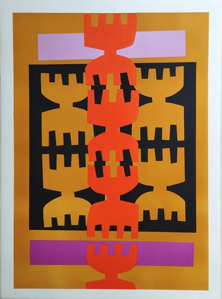 リトグラフ Capogrossi - Quarzo 4