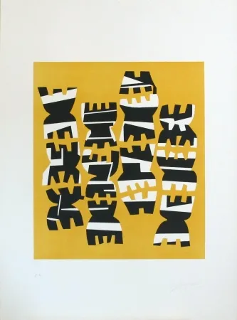 リトグラフ Capogrossi - Quarzo n°8