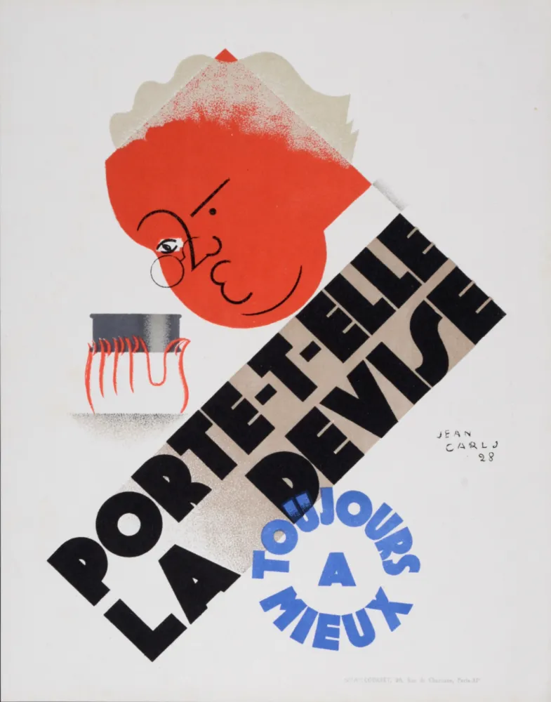 リトグラフ Carlu - Porte-t-elle la devise, 1928