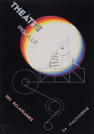 リトグラフ Carlu - Théâtre Pigalle, ses éclairages, sa machinerie, c. 1929