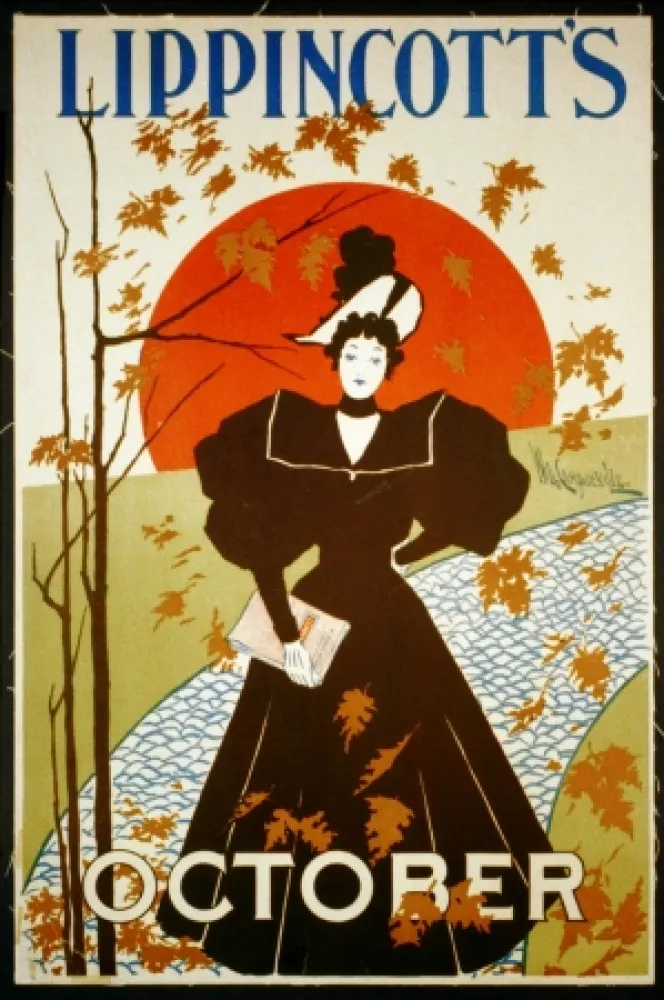 リトグラフ Carqueville - Lippincott's October