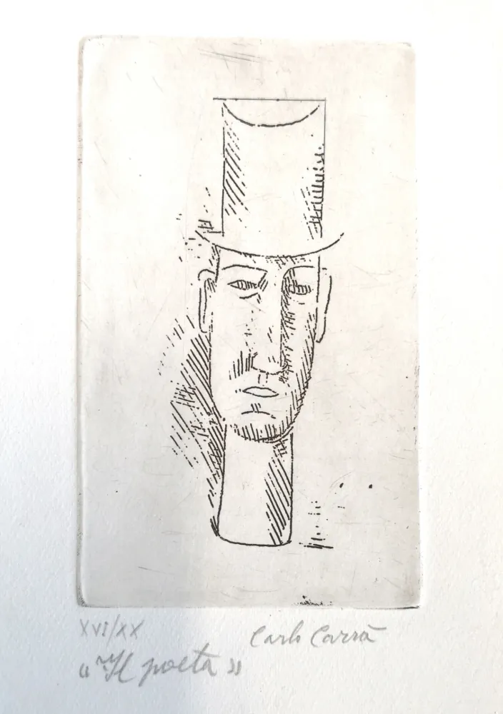 エッチング Carra - Il poeta