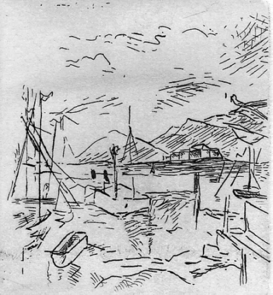 彫版 Carra - Piccolo molo I, 1924