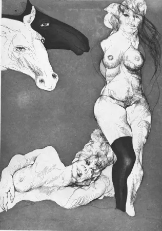 エッチング Carrera - Cavalli curiosi