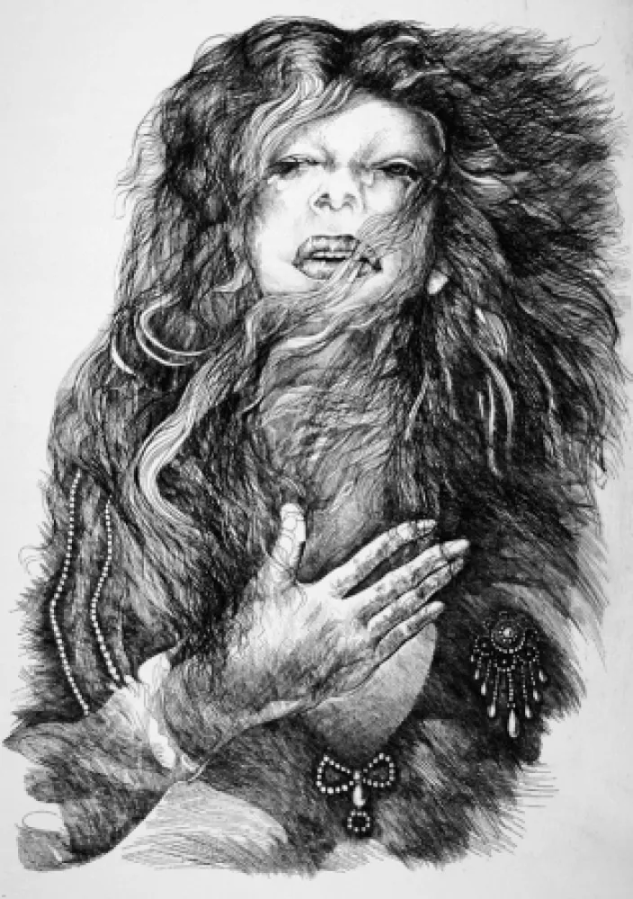 エッチング Carrera - La cantante