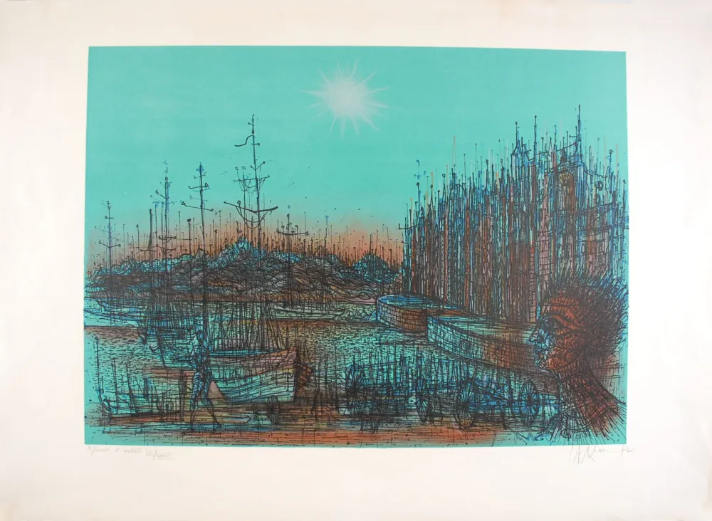 リトグラフ Carzou - Bateau