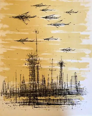 リトグラフ Carzou - L'escadre