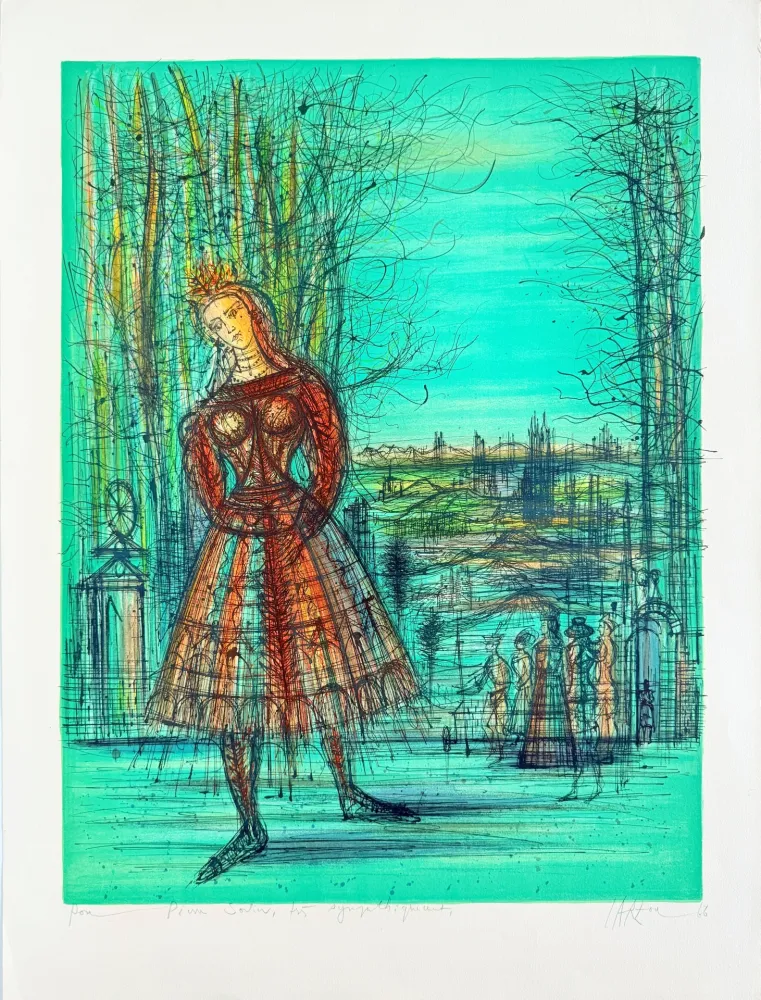 リトグラフ Carzou - Princesse d'Azur