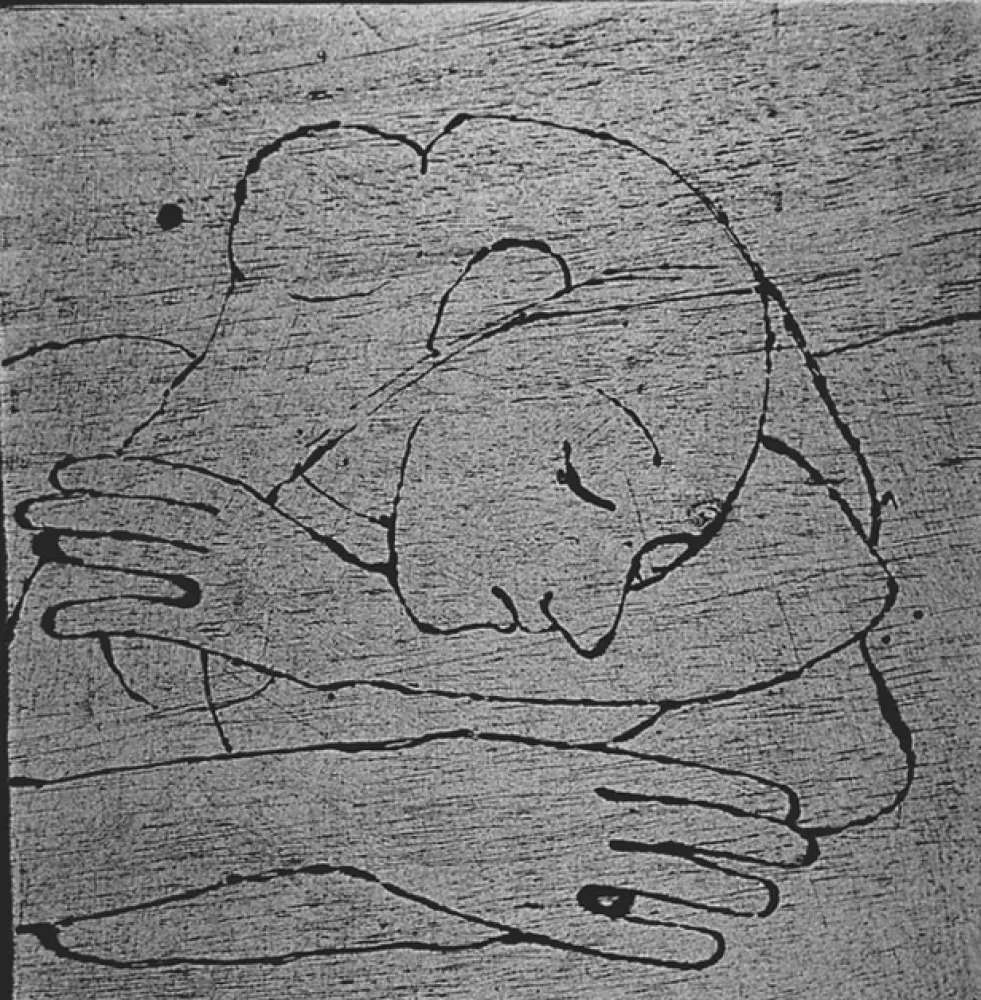 木版 Casorati - Donna che si riposa