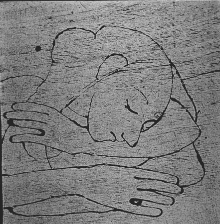 木版 Casorati - Donna che si riposa