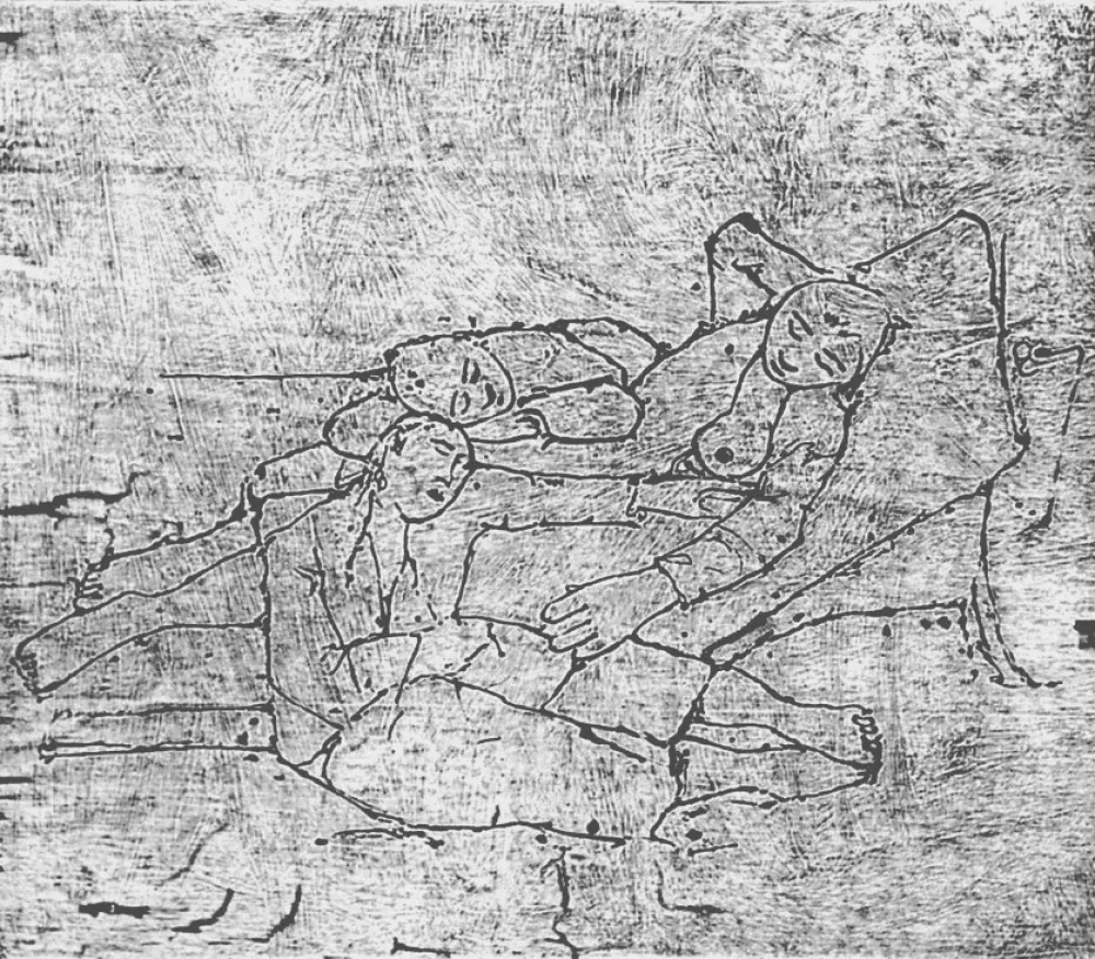 木版 Casorati - Ragazze al mare