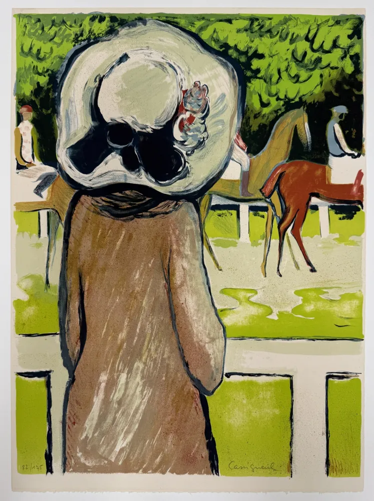 リトグラフ Cassigneul  - Elégante au champ de cours