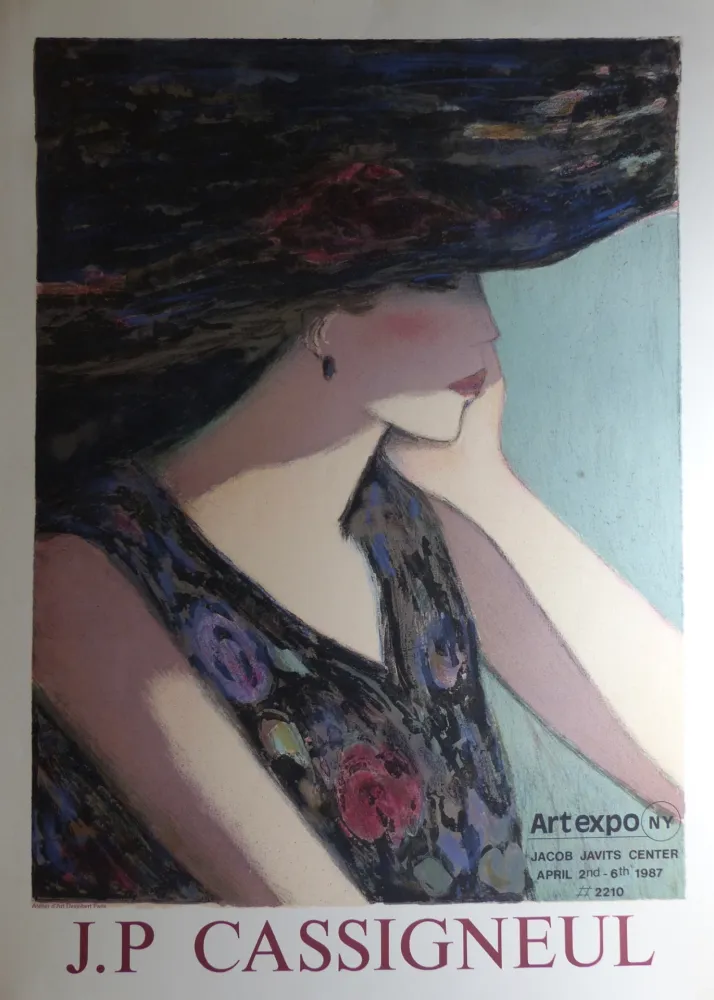 掲示 Cassigneul  - Jean-Pierre Cassigneul (1935 -), art expo New York. 1987. Affiche lithographique