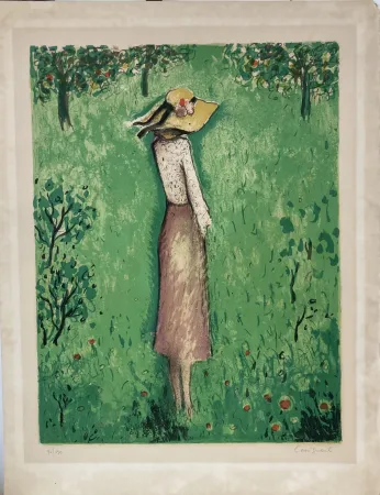 リトグラフ Cassigneul  - Jean-Pierre Cassigneul (né en 1935) Les Pommiers -  1974.