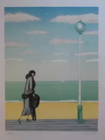 リトグラフ Cassigneul  - LE LAMPADAIRE 1976 