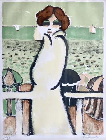 リトグラフ Cassigneul  - Le Peignoir de Bain