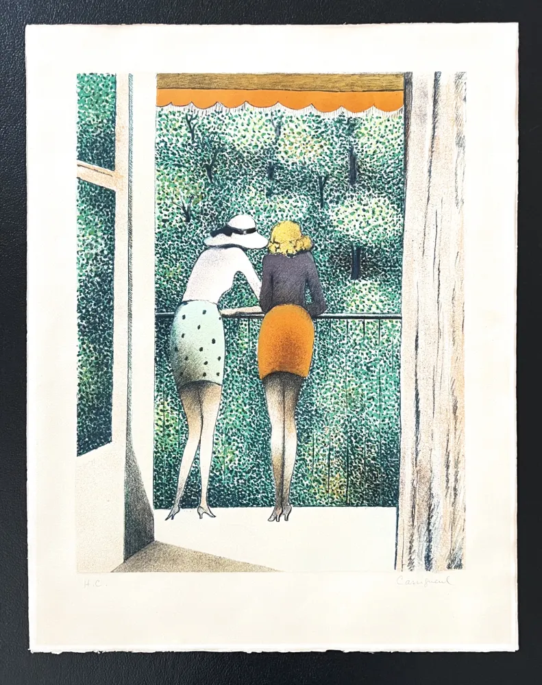 リトグラフ Cassigneul  - Les deux amis 