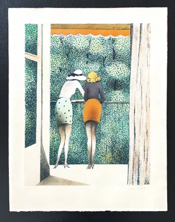 リトグラフ Cassigneul  - Les deux amis 