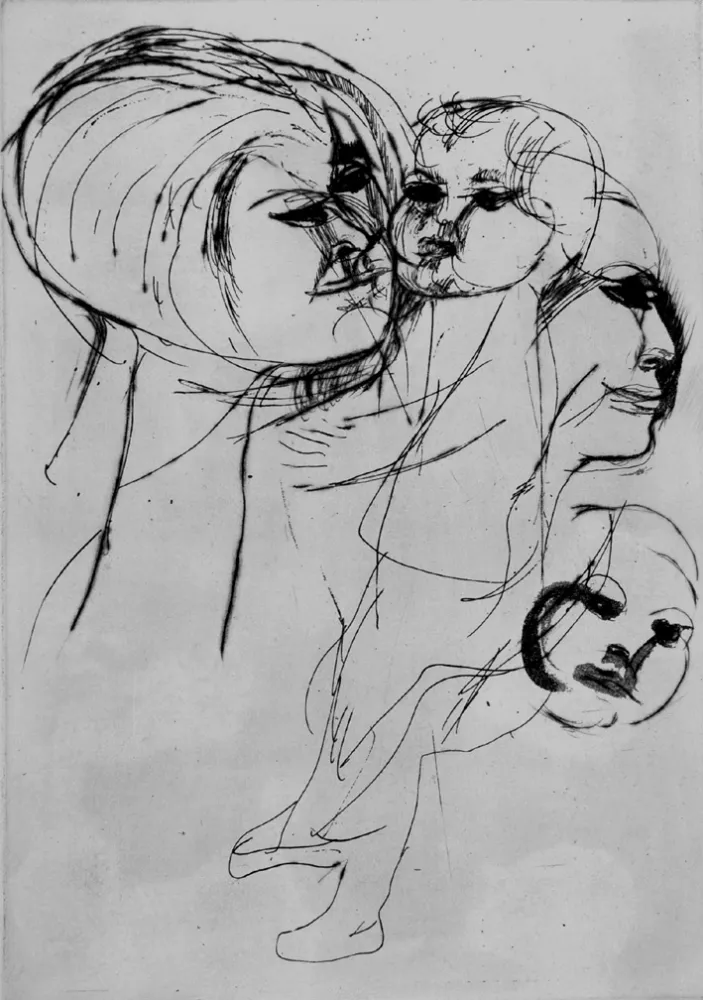 エッチング Cassinari - Enrica e Giovanna