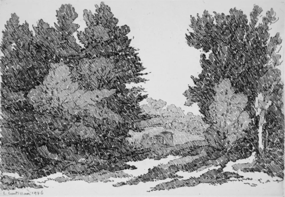 エッチング Castellani - La strada del cantoniere