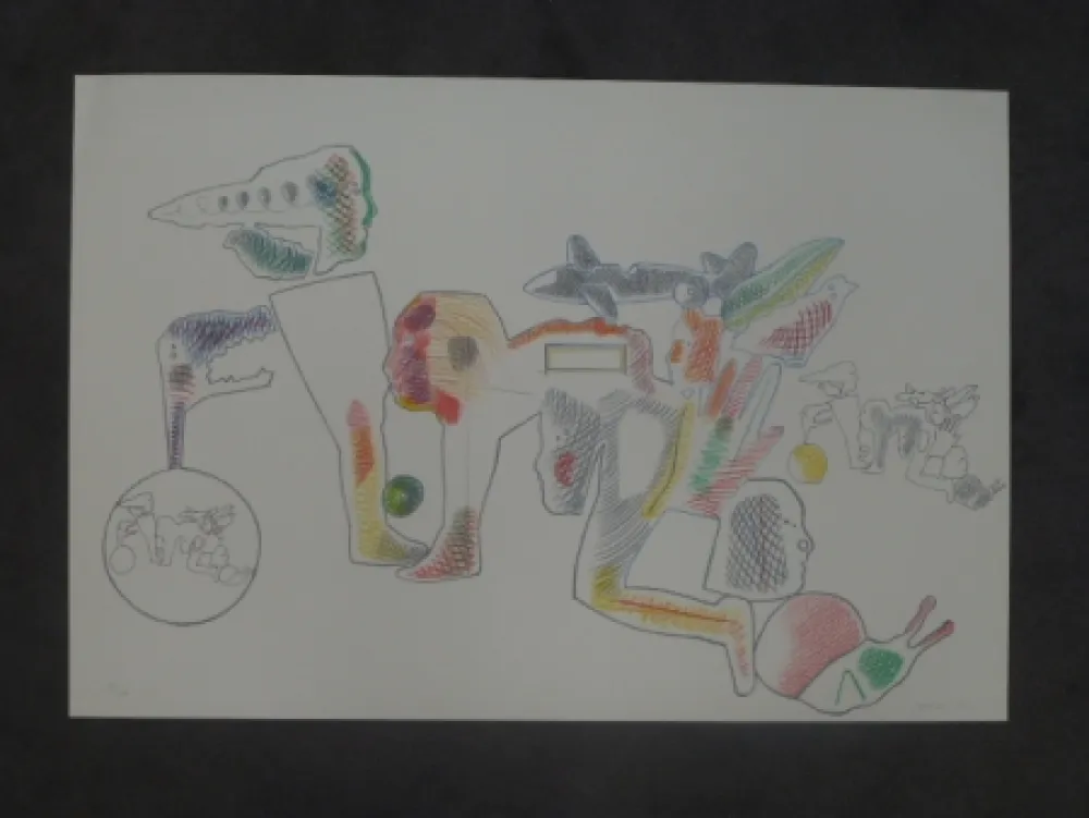 リトグラフ Castillo - Hommage à Joan Prats