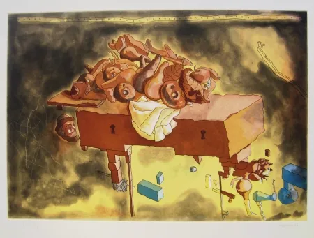 リトグラフ Castillo - The Manhattan Bank