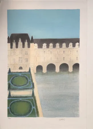 リトグラフ Cathelin - Chateau de Chenonceau