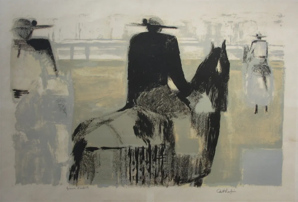 リトグラフ Cathelin - Les picadors