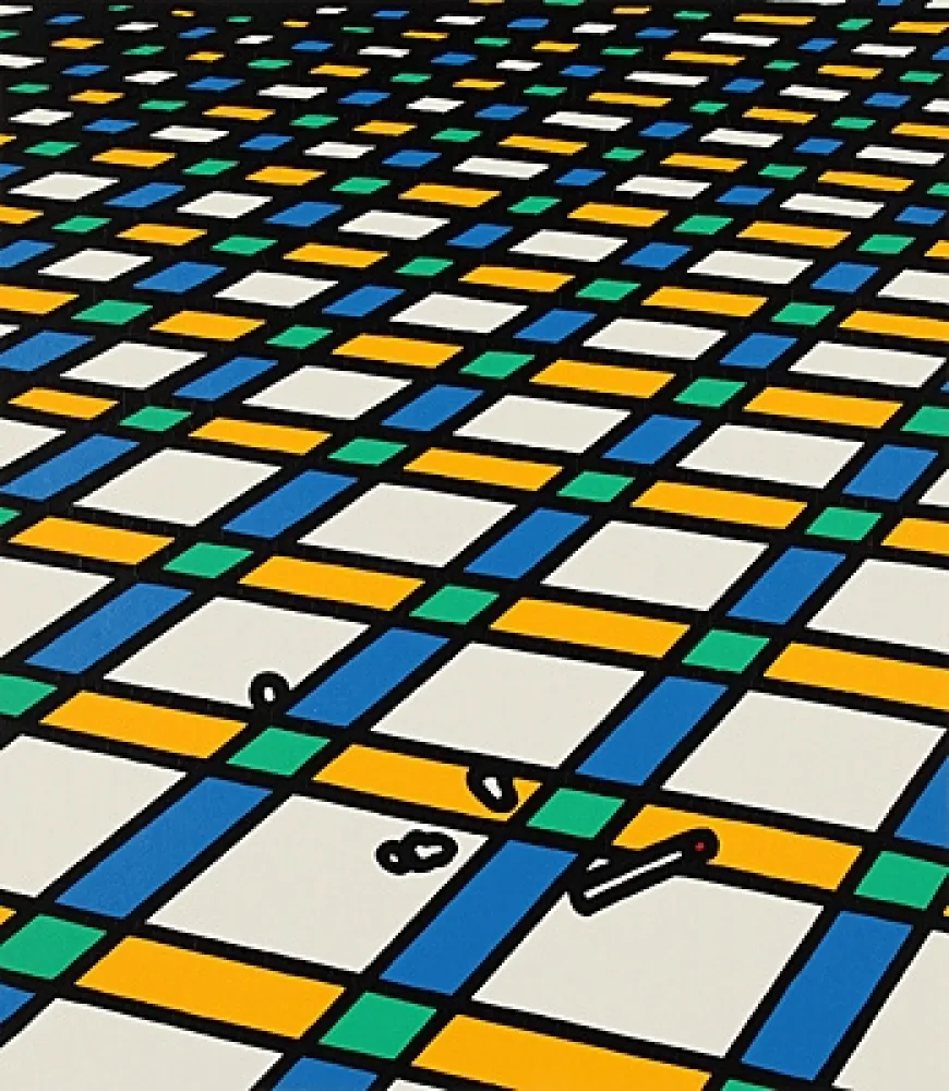 シルクスクリーン Caulfield - Et moi je suis seul dans ma demeure