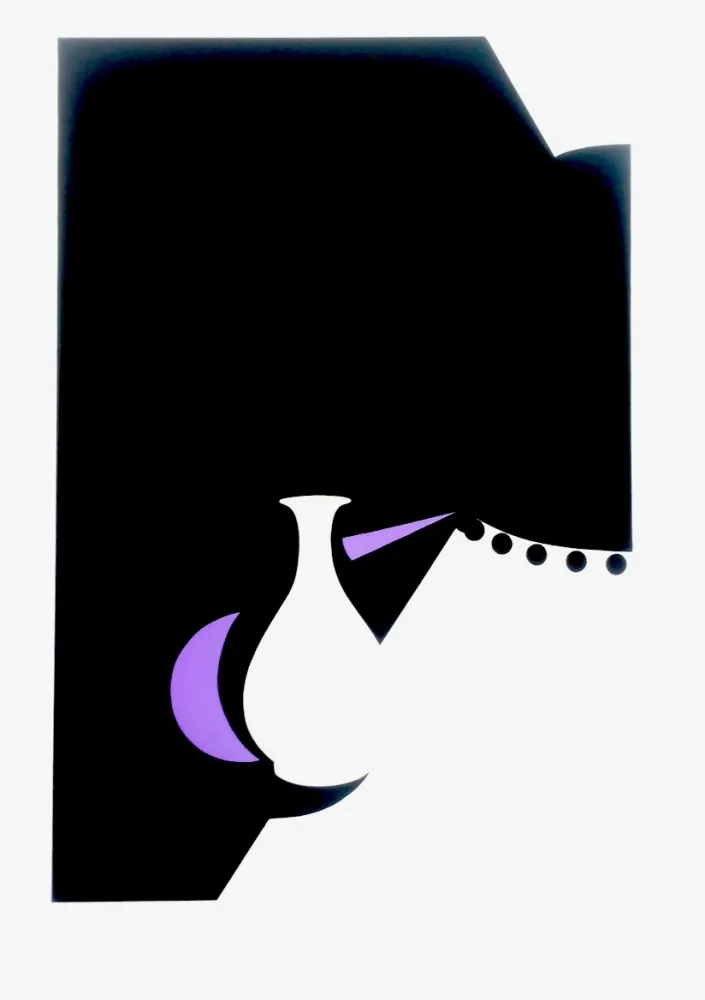 シルクスクリーン Caulfield - Lung ch'uan ware and black lamp