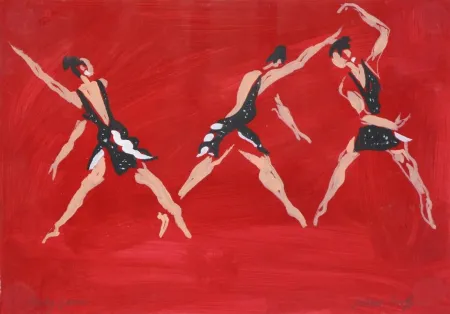 技術的なありません Caulfield - Untitled (Female Costume Design for “Party Game” 1984