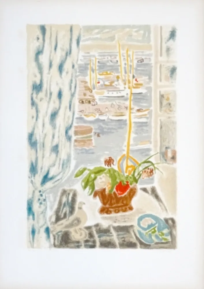 リトグラフ Cavailles - Fenêtre grise