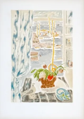 リトグラフ Cavailles - Fenêtre grise