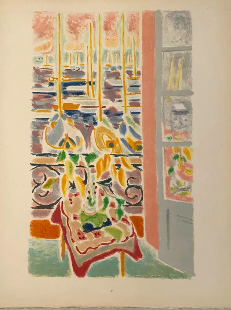 リトグラフ Cavailles - Fenêtre ouverte