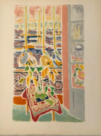 リトグラフ Cavailles - Fenêtre ouverte