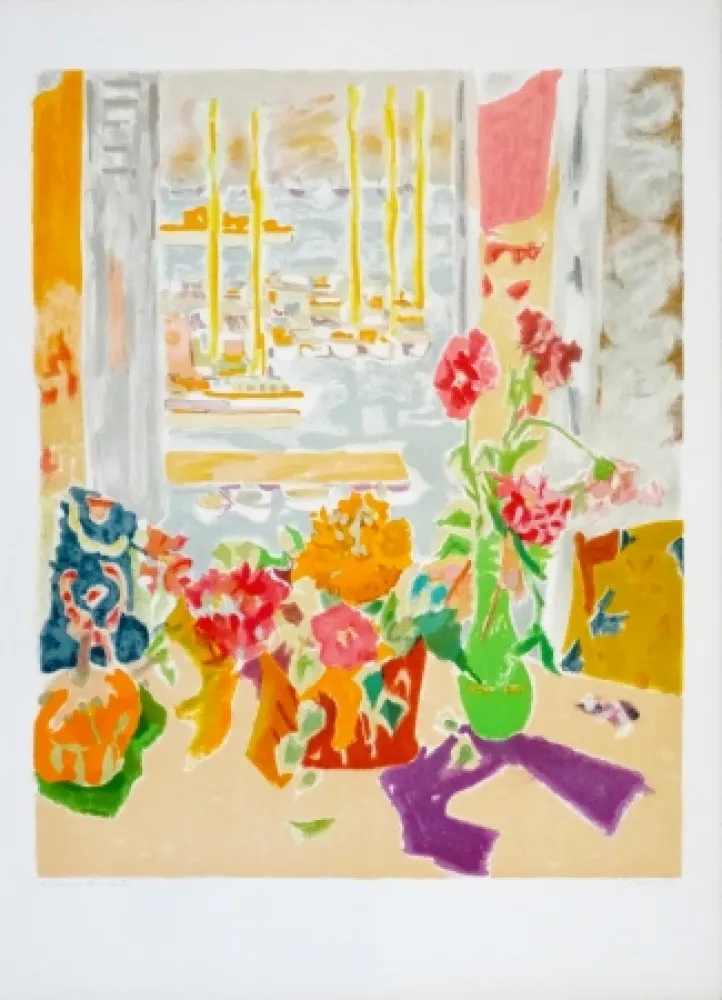 リトグラフ Cavailles - Fenêtre ouverte