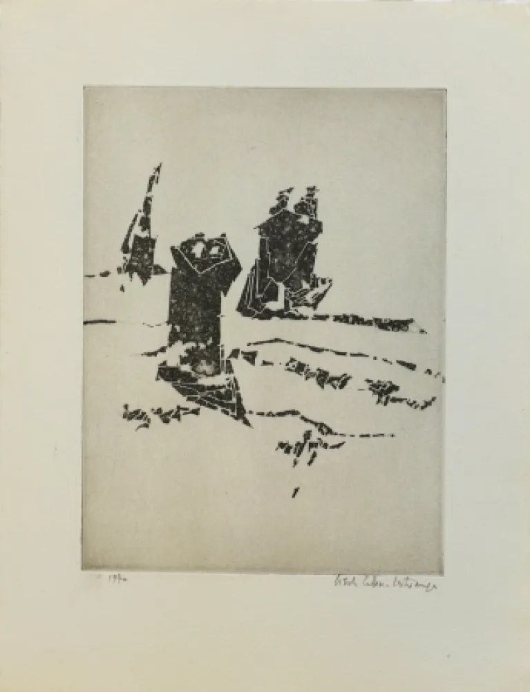 彫版 Celan Lestrange - Sans titre