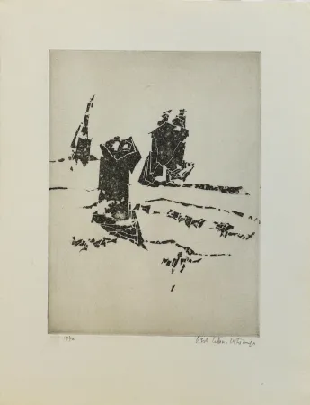 彫版 Celan Lestrange - Sans titre