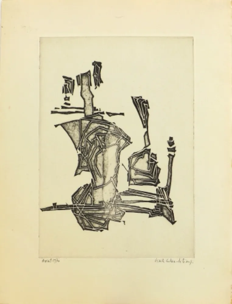 彫版 Celan Lestrange - Sans titre