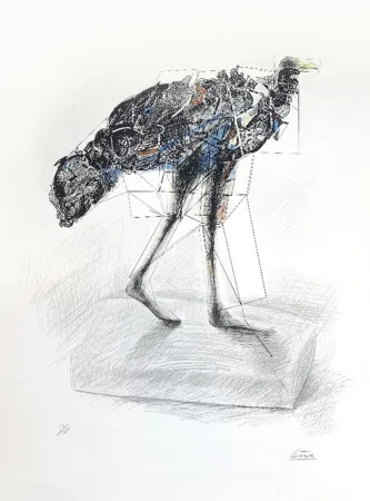 リトグラフ Cesar - La poule