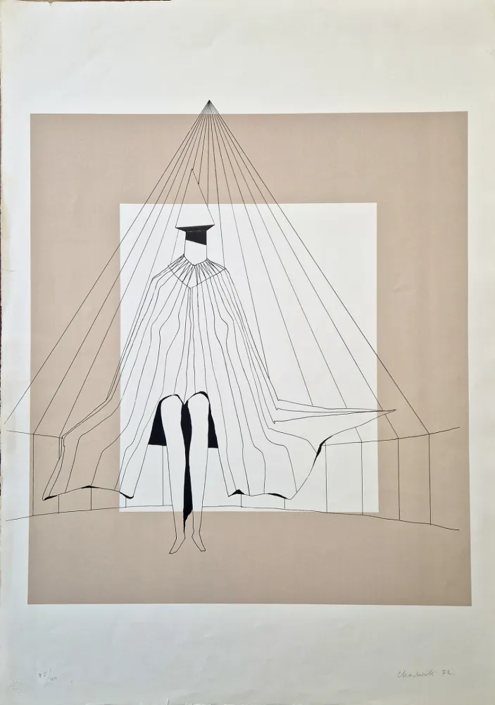 リトグラフ Chadwick - Seated figure