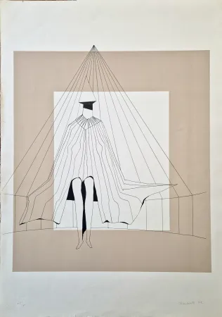 リトグラフ Chadwick - Seated figure