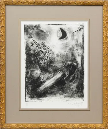 リトグラフ Chagall - À la fenêtre (At the Window)